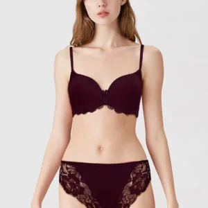 BLS Breathable Wired And Light Padded Bra Burgundy