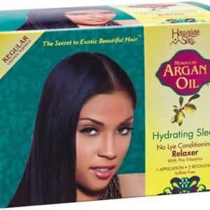 Hawaiian Silky Argan Oil Hydrating Sleek Relaxer Kit Box (1-APP)