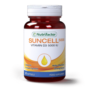 Nutrifactor Suncell 5000 Vitamin D3 5000 IU 60 Softgels